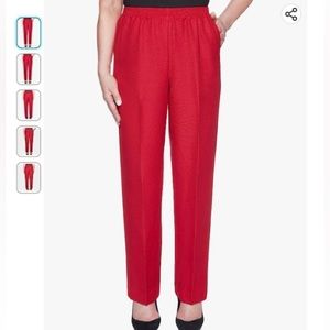 Alfred Dunner Classic twill, red pants size 12